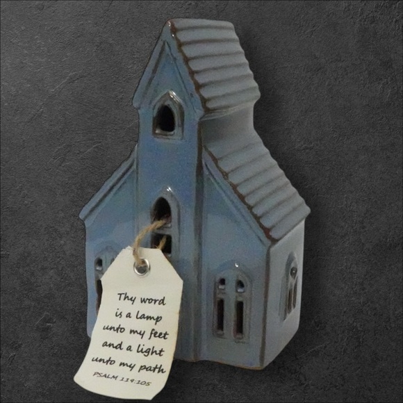 AJ SouthernCharm Ceramic Church with Psalm Inscription - Picture 1 of 2